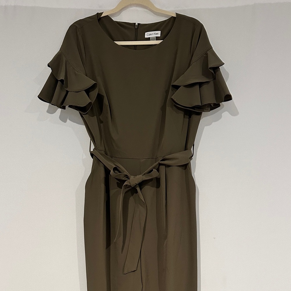 Calvin Klein Olive Green Jumpsuit